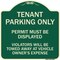 Signmission Tenant Parking Display Permit Violators Towed Owner Expense Alum Sign, 18" L, 18" H, G-1818-22826 A-DES-G-1818-22826 - alternate 1